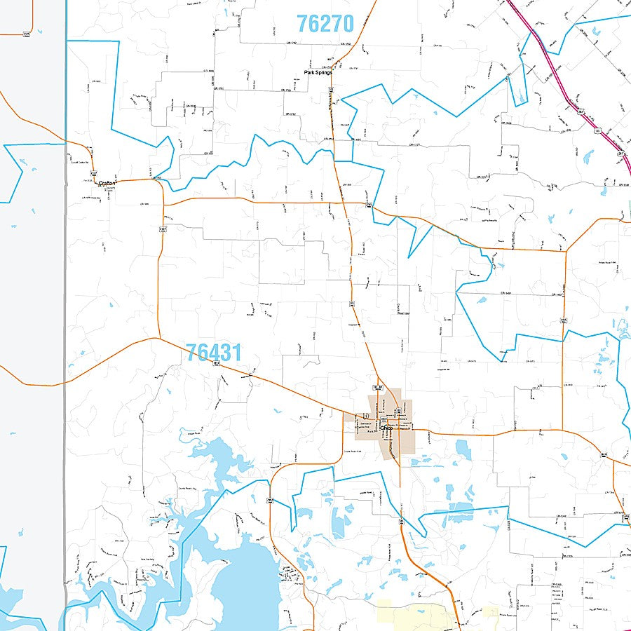 Wise County, TX Premium Style Wall Map
