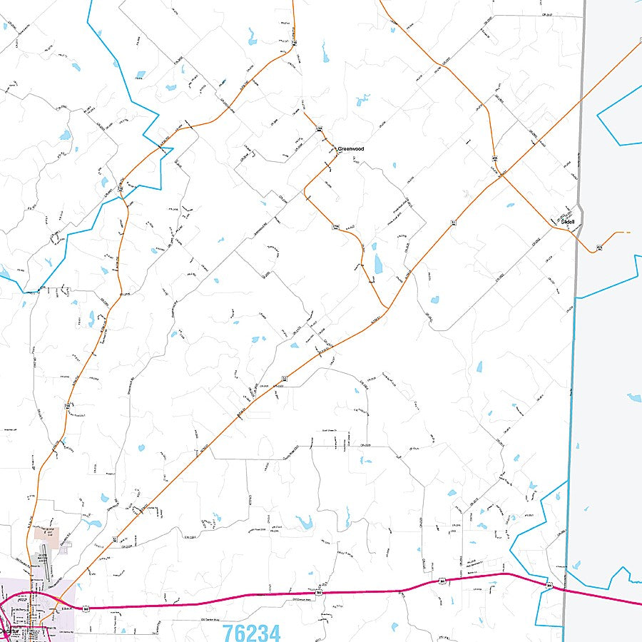 Wise County, TX Premium Style Wall Map