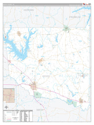 Wood County, TX Premium Style Wall Map