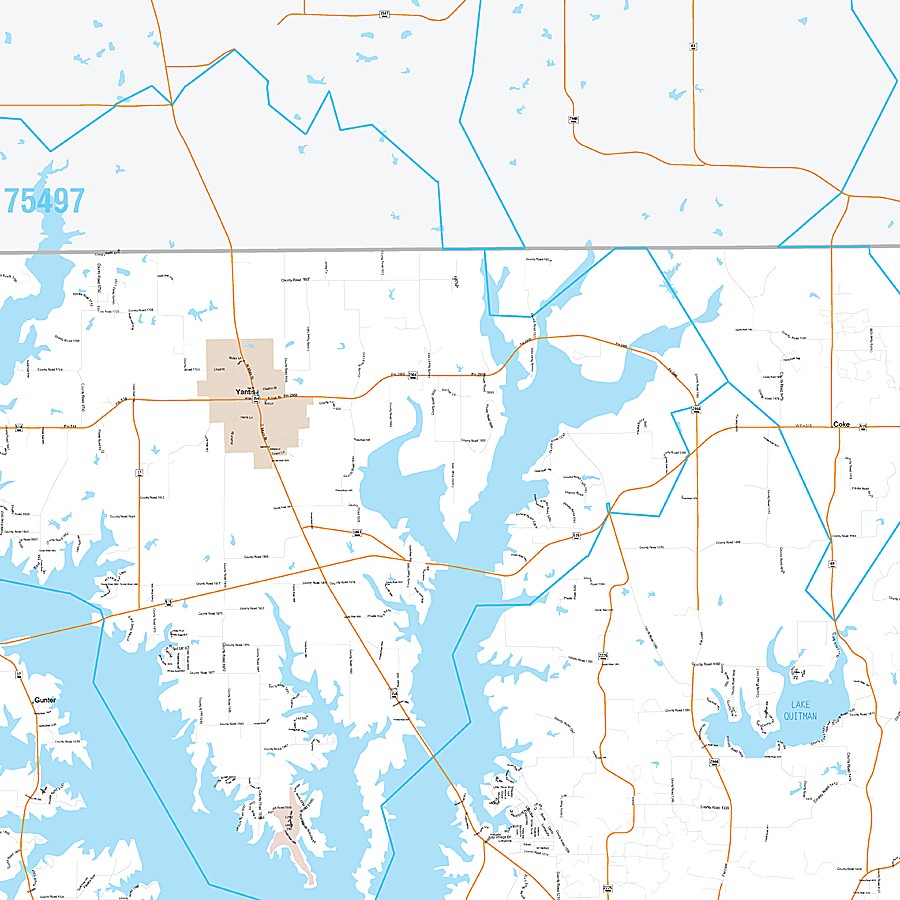Wood County, TX Premium Style Wall Map