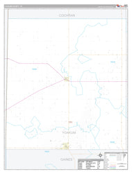 Yoakum County, TX Premium Style Wall Map