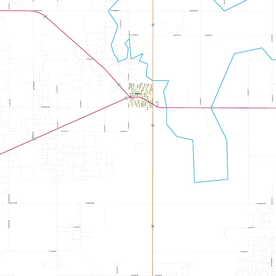 Yoakum County, TX Premium Style Wall Map