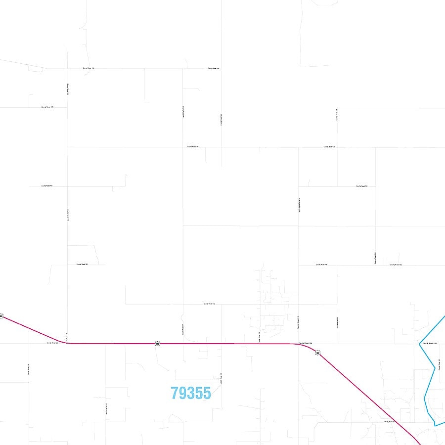 Yoakum County, TX Premium Style Wall Map