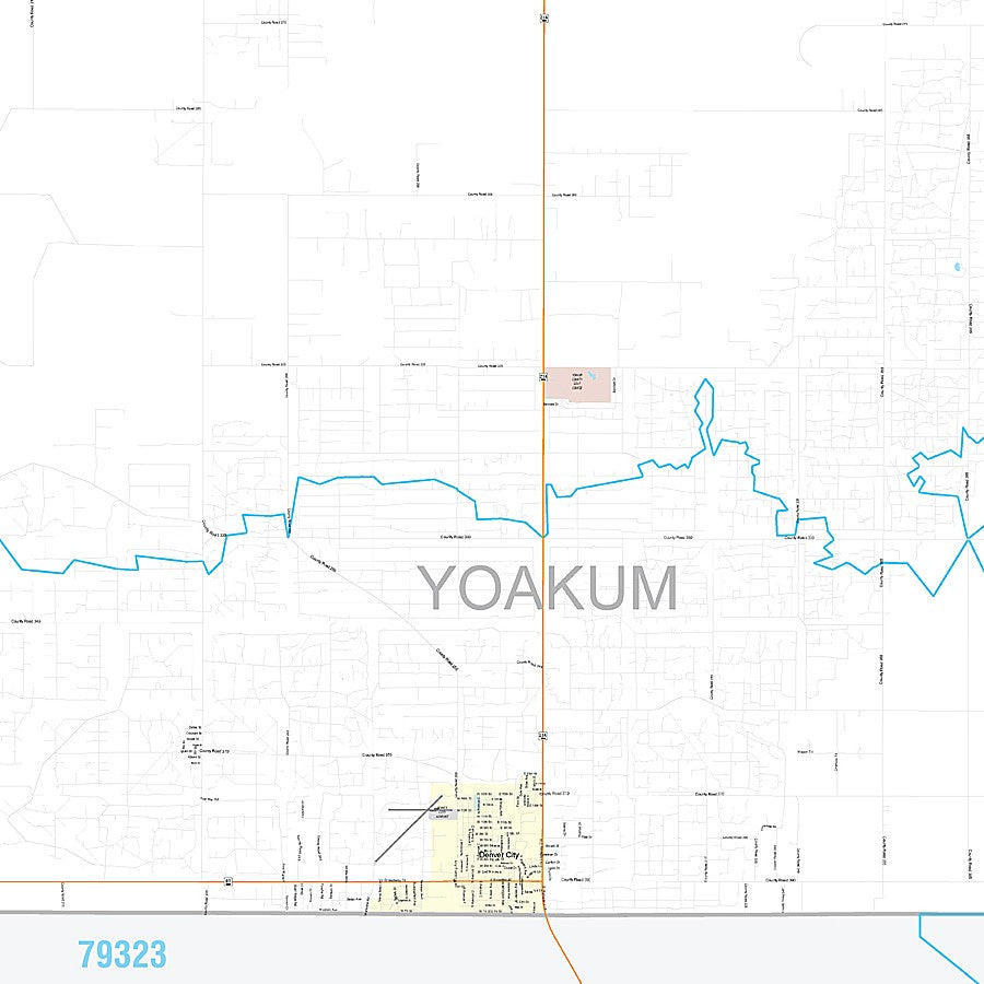 Yoakum County, TX Premium Style Wall Map