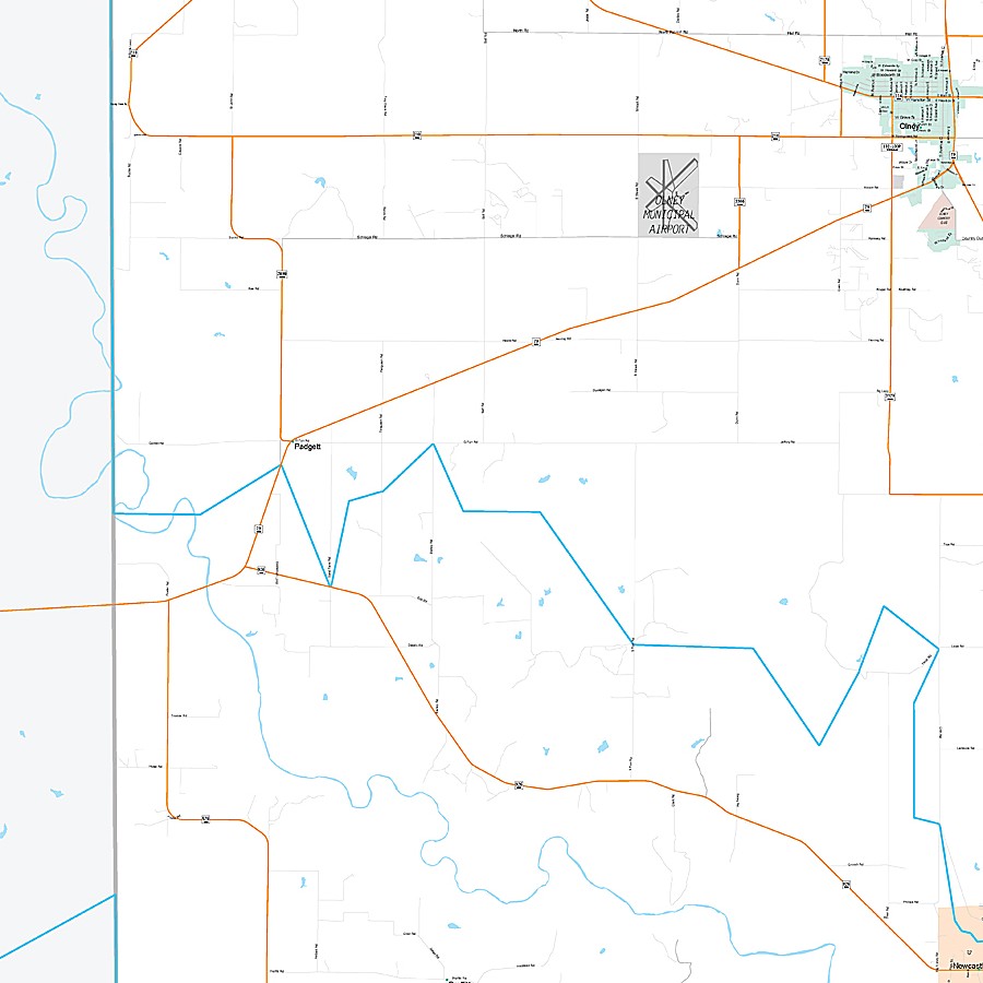 Young County, TX Premium Style Wall Map