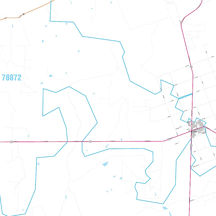 Zavala County, TX Premium Style Wall Map