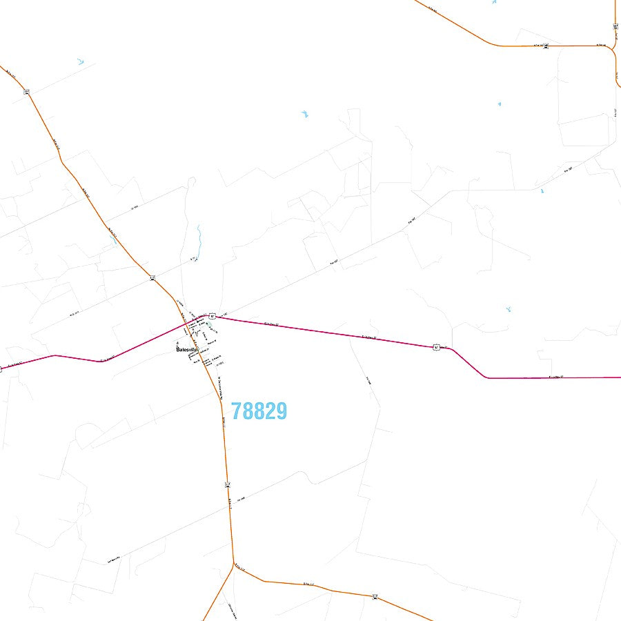 Zavala County, TX Premium Style Wall Map