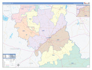 Anderson County, TX Colorcast Style Wall Map