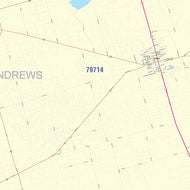 Andrews County, TX Colorcast Style Wall Map