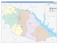 Angelina County, TX Colorcast Style Wall Map