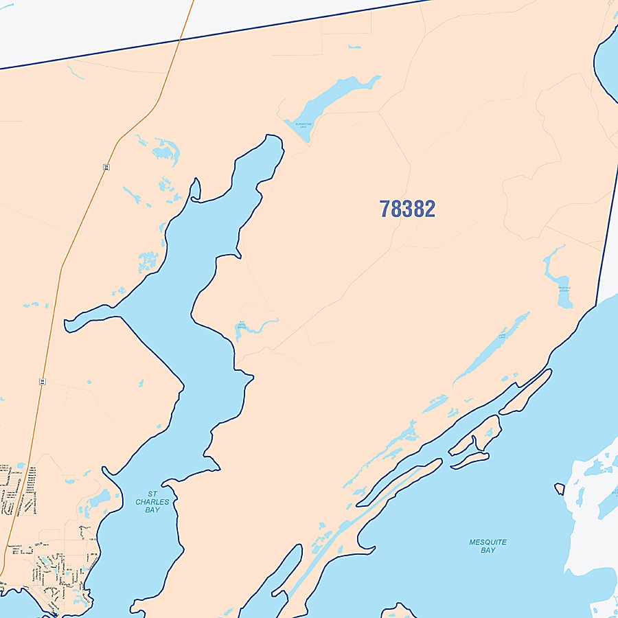 Aransas County, TX Colorcast Style Wall Map