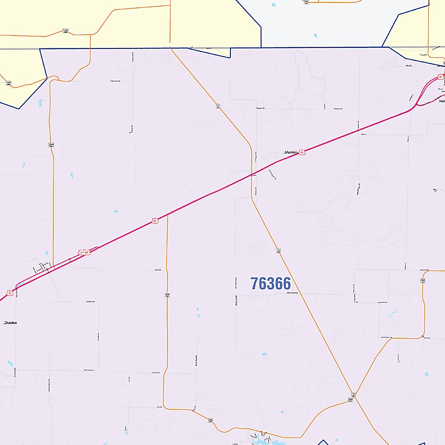 Archer County, TX Colorcast Style Wall Map