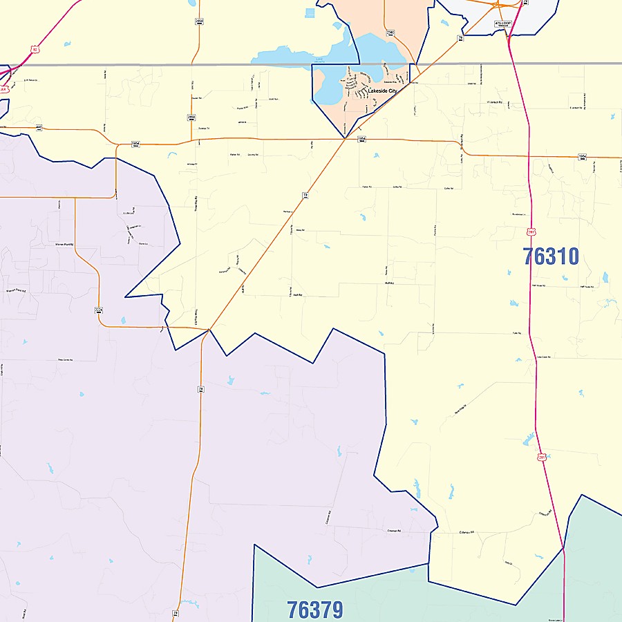 Archer County, TX Colorcast Style Wall Map