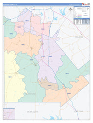 Atascosa County, TX Colorcast Style Wall Map