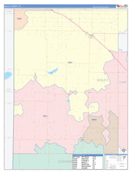 Bailey County, TX Colorcast Style Wall Map