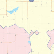 Bailey County, TX Colorcast Style Wall Map