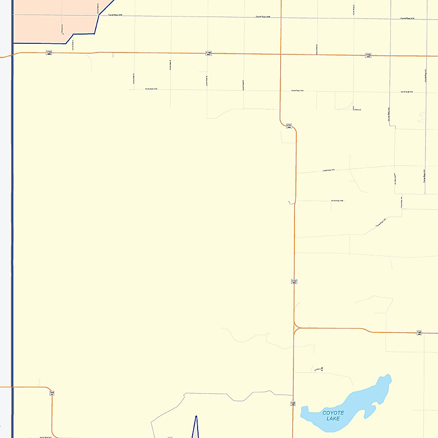 Bailey County, TX Colorcast Style Wall Map