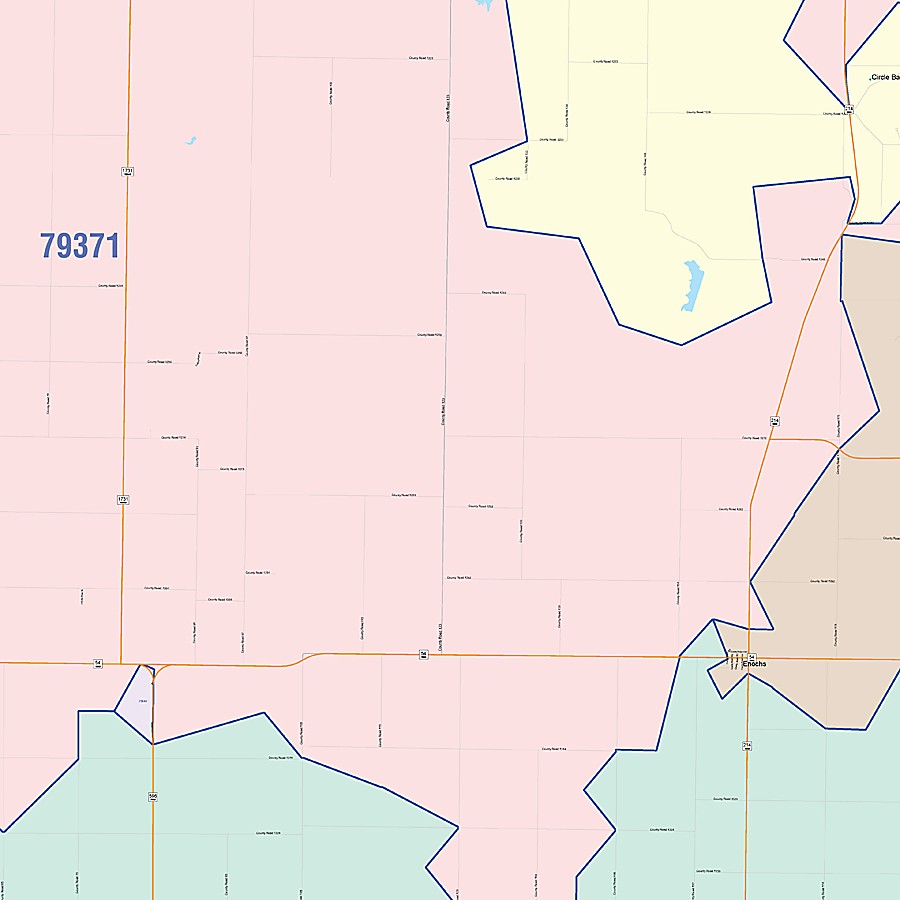 Bailey County, TX Colorcast Style Wall Map