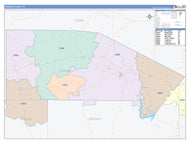 Bandera County, TX Colorcast Style Wall Map