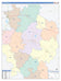 Bastrop County, TX Colorcast Style Wall Map