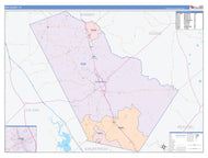 Bee County, TX Colorcast Style Wall Map