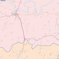 Blanco County, TX Colorcast Style Wall Map