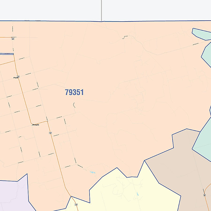 Borden County, TX Colorcast Style Wall Map