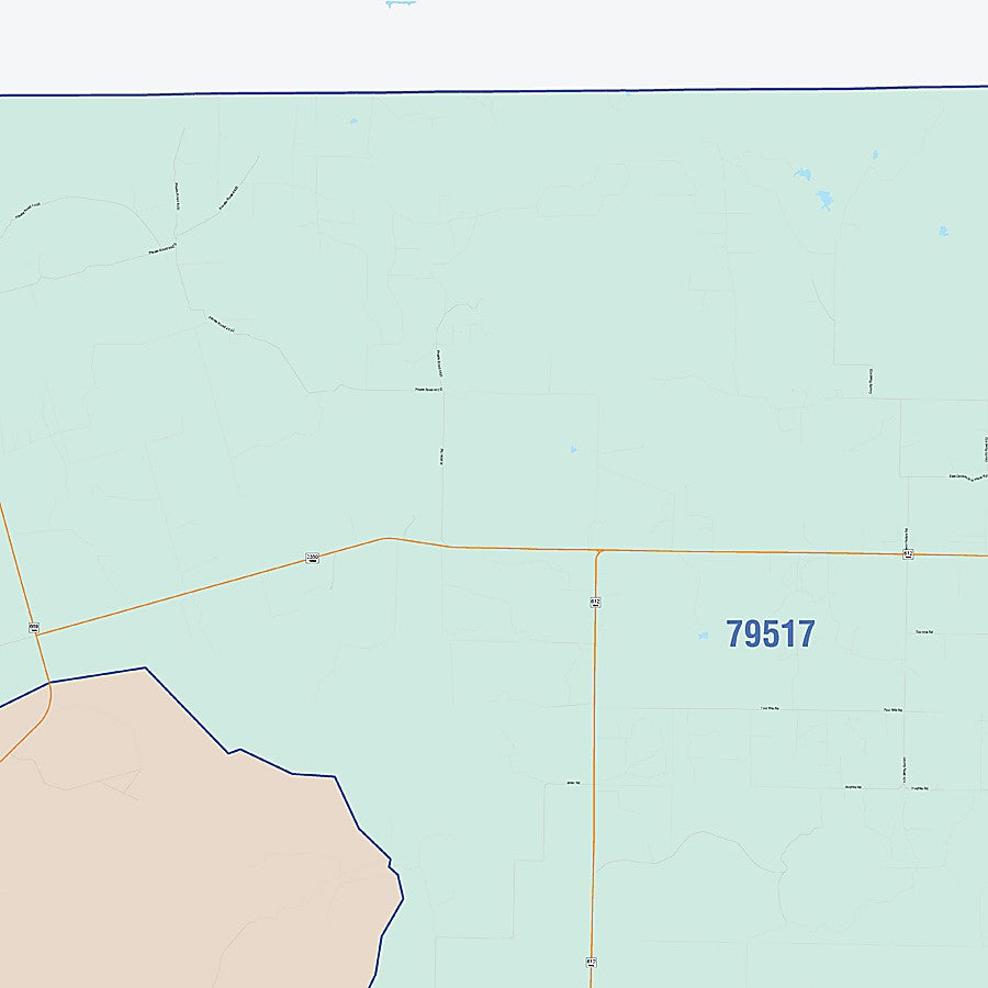 Borden County, TX Colorcast Style Wall Map