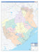Brazoria County, TX Colorcast Style Wall Map