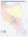 Brazos County, TX Colorcast Style Wall Map