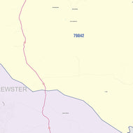 Brewster County, TX Colorcast Style Wall Map