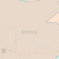 Briscoe County, TX Colorcast Style Wall Map