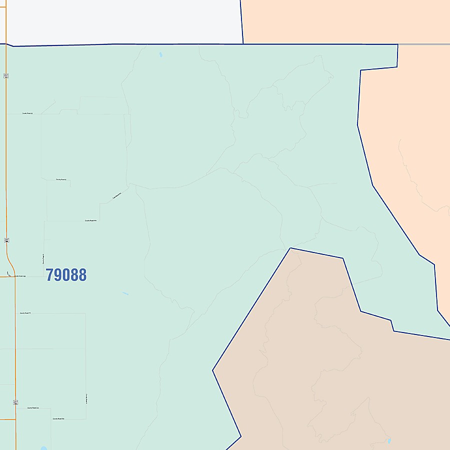 Briscoe County, TX Colorcast Style Wall Map
