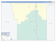 Brooks County, TX Colorcast Style Wall Map