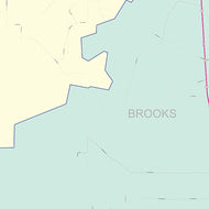 Brooks County, TX Colorcast Style Wall Map