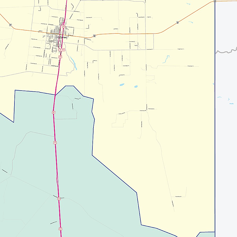 Brooks County, TX Colorcast Style Wall Map