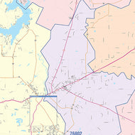 Brown County, TX Colorcast Style Wall Map