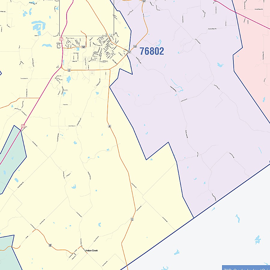 Brown County, TX Colorcast Style Wall Map