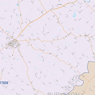 Burleson County, TX Colorcast Style Wall Map