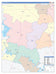 Burnet County, TX Colorcast Style Wall Map