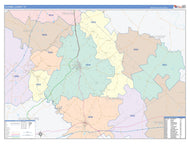 Caldwell County, TX Colorcast Style Wall Map