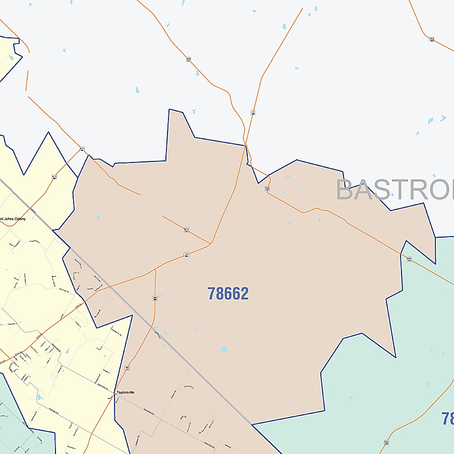 Caldwell County, TX Colorcast Style Wall Map