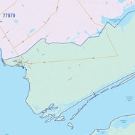 Calhoun County, TX Colorcast Style Wall Map
