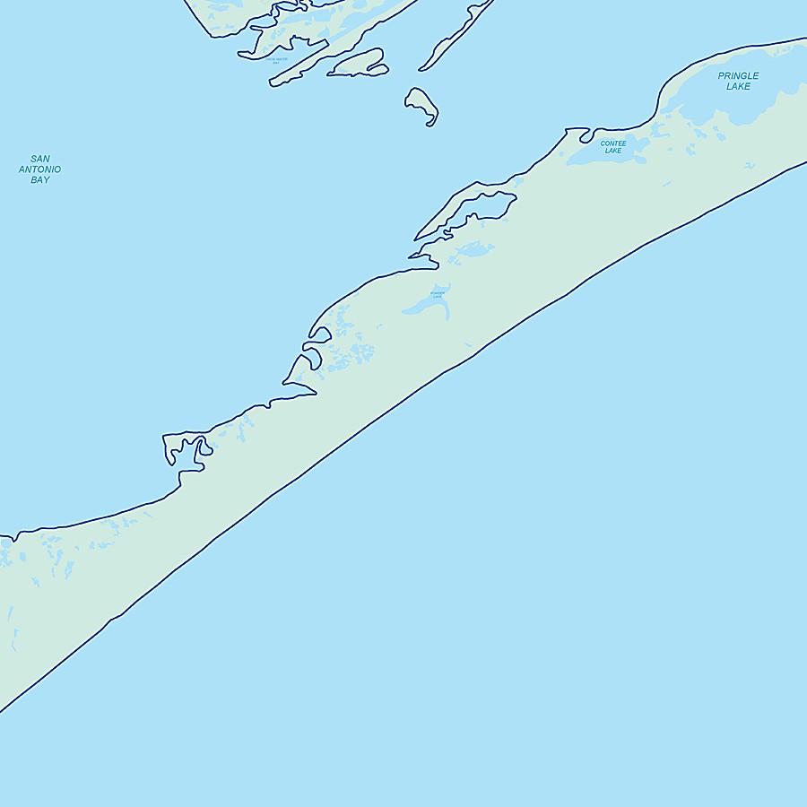 Calhoun County, TX Colorcast Style Wall Map