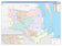 Cameron County, TX Colorcast Style Wall Map