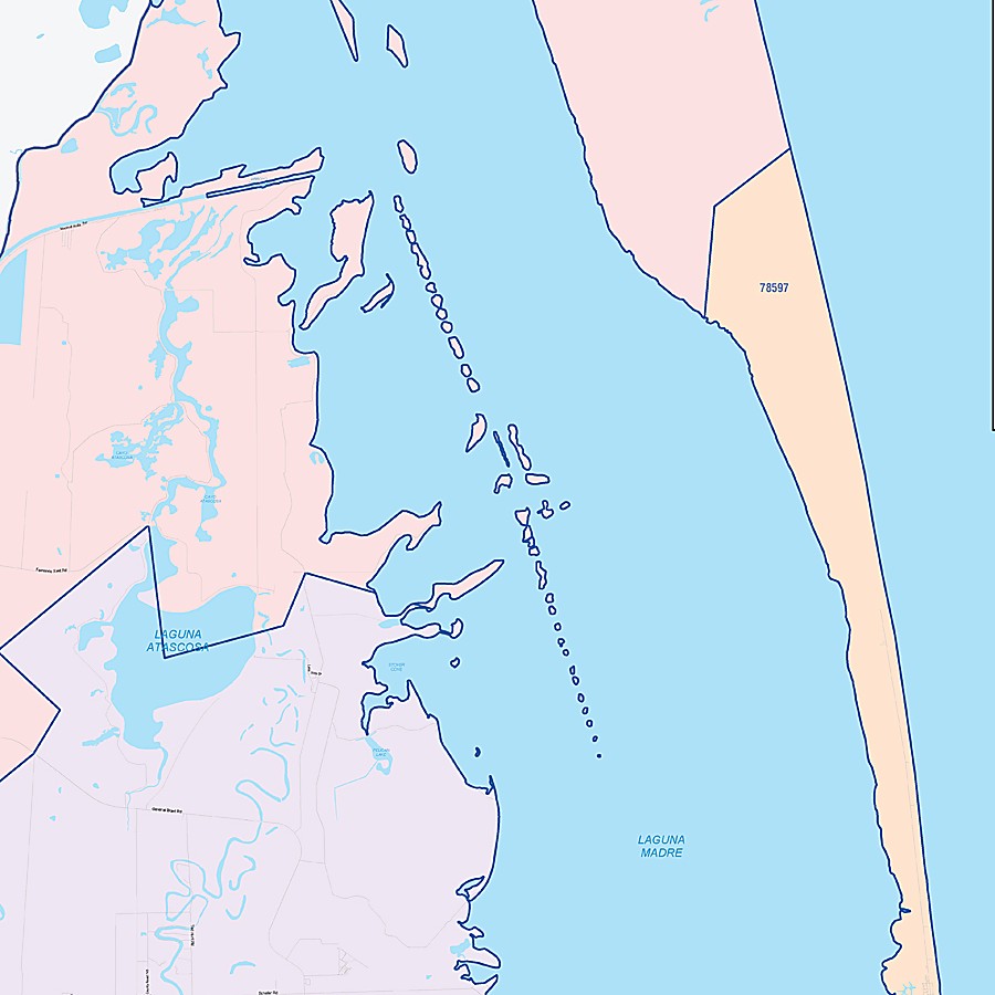Cameron County, TX Colorcast Style Wall Map