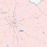 Camp County, TX Colorcast Style Wall Map