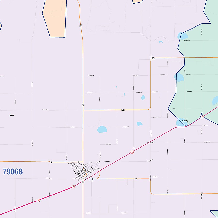 Carson County, TX Colorcast Style Wall Map