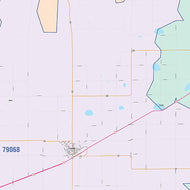 Carson County, TX Colorcast Style Wall Map