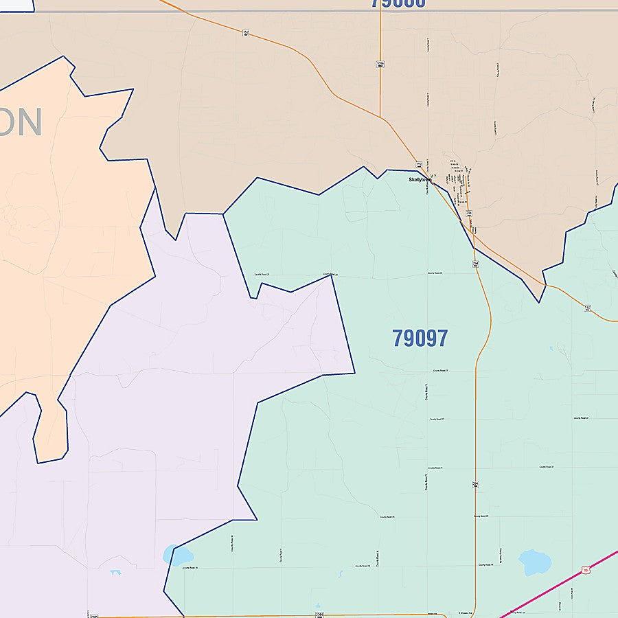 Carson County, TX Colorcast Style Wall Map